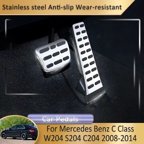 For Mercedes Benz C Class W204 S204 C204 2008~2014 2009 Car Interior Accessories Car Foot Fuel Accelerator Brake Pedals Cover
