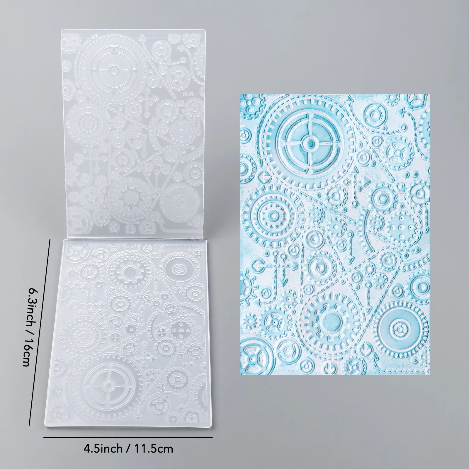 Getriebe Muster 3D Prägung Ordner Textur Muster Hintergrund DIY Scrapbook dekorative Karton Handwerk Projekt machen