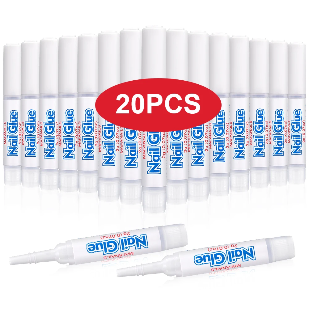 

10/20pcs Glue for Rhinestones Nails Products Strong Hold Fast Dry Nail Tech Supplies Handmade Press On Manicure Accessories & To