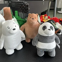 We Bare Bears Cartoon Anime Movie Figures Plush Toy Grizzly Panda Ice Bear Soft Stuffed Animal Plushies Doll Toys For Kids Gifts
