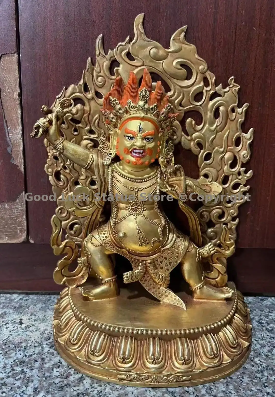 Buddha statue supplier Buddhism wholesaler temple believer ksitigarbha Four-armed Amitabha the Medicine Buddha power backlight