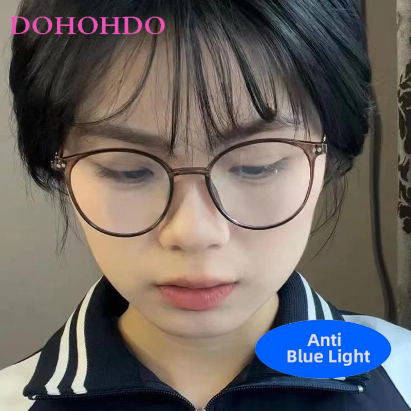 

Fashion Vintage Luxury Brand Design Circular Unisex Blue Light Computer Classic Glasses For Gaming For Men Women Optical Glasses