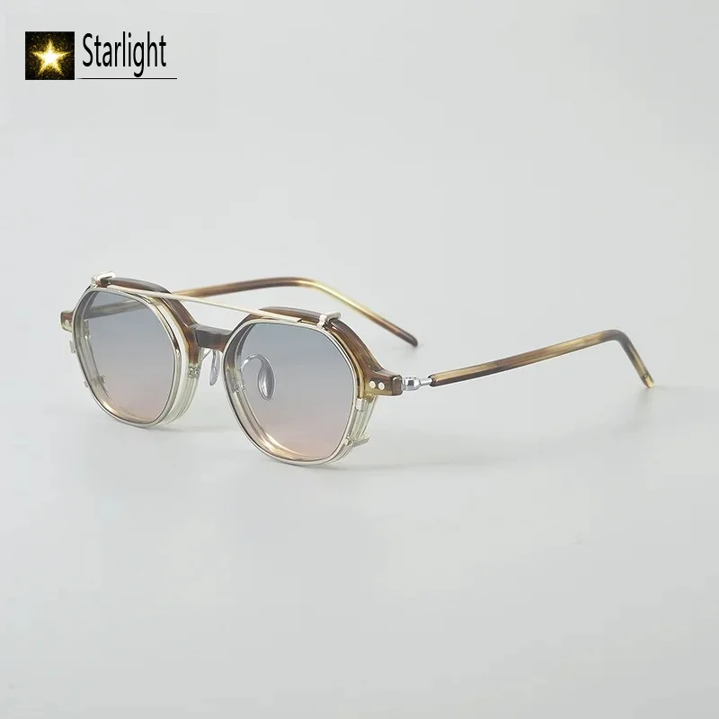 2026 High Quality Acetate Glasses Frame Men Titanium Two-in-One Clip Style Man Sunglasses Detachable Outdoor Driving Women UV400