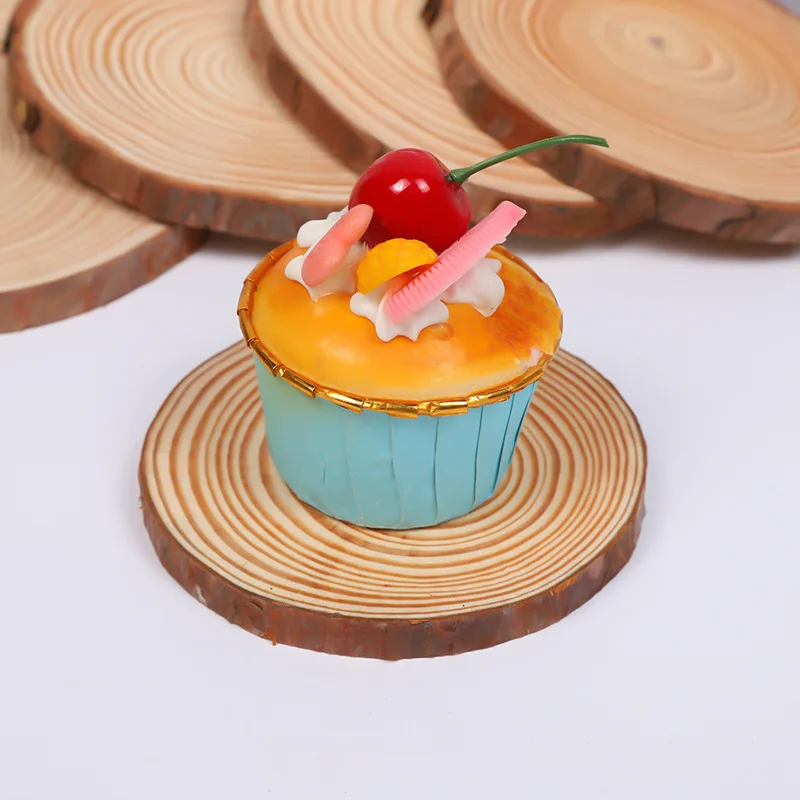 5 قطعة 3-12 سنتيمتر الصنوبر الطبيعي شرائح خشبية مستديرة غير مكتملة الدوائر مع شجرة النباح سجل أقراص Crafts بها بنفسك الحرف حفل زفاف اللوحة