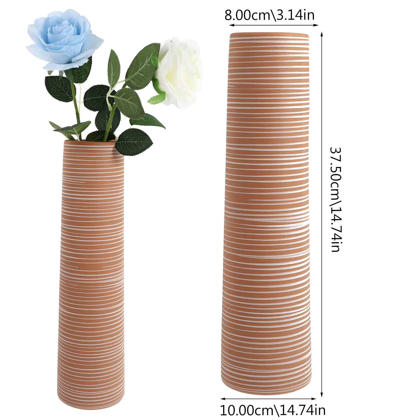 

Handmade Ceramic Flower Vase Modern Style Home Office Balcony Decoration Floral Arrangement Container Ceramic Vase