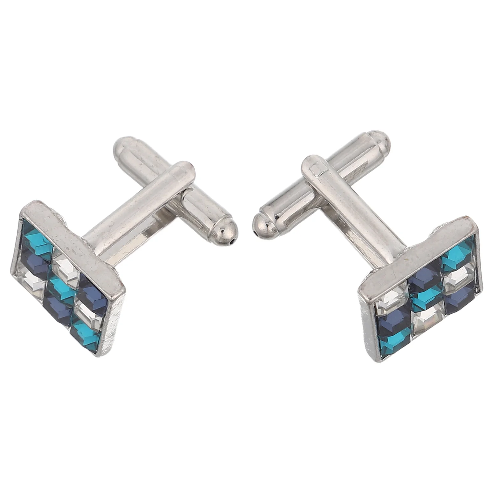 

2 Pcs Colored Diamond Zircon Cufflinks Business Button for Men Costume Accessories Man