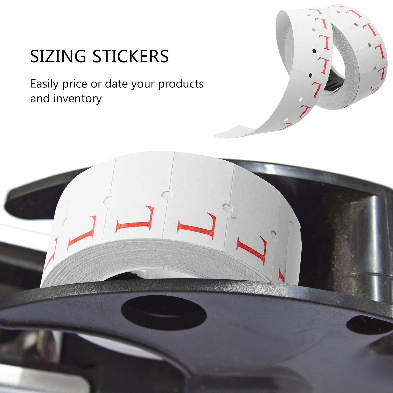 

10 Rolls Price Tag Paper Small Stickers Self Adhesive Clothing Size Labels for Kids T Shirts Sweaters CoatsClear Printing ganize