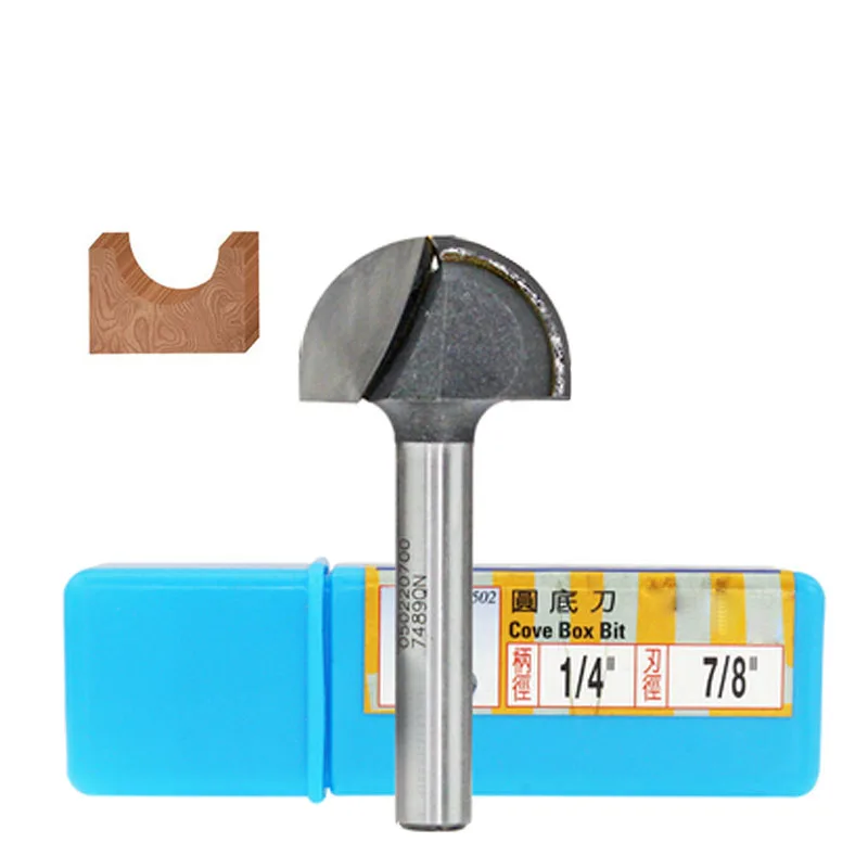 1 PC  Round Bottom Groove Milling Cutter Radius Ball Nose Woodworking Router Bit Semi-circular CNC Core Box Carbide Shank 6.35