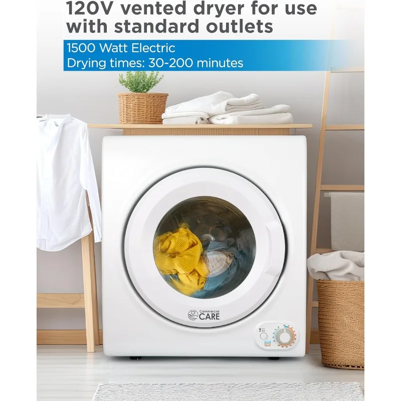 3.5 Cu. Ft. Portable Dryer, 120V Electric Dryer for Clothes, Front Loading Dryer Machine Holds Up To 13.2 lbs. or 6 kg