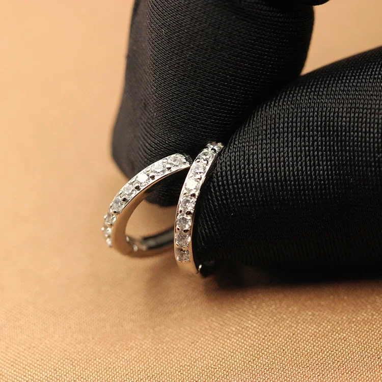 YuyingGems Wholesale Price Sliver Moissanite Earings Handmade Round Moissanite Diamond Earing