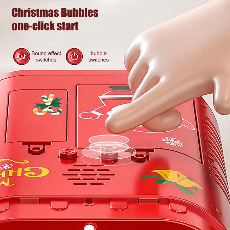 Bubble Maker Machine Firework Automatic Bubble Blower Christmas Bubble Blower Machine Reusable Bubble Machine Toys With Lights