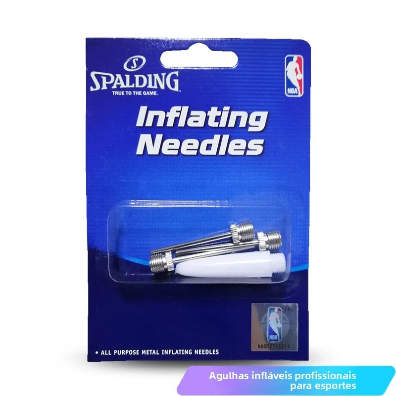 Agulha de Inflar Bola de Basquete Portátil Spalding, Equipamento Profissional, Bomba de Ar Universal para Fãs de Esportes e F...