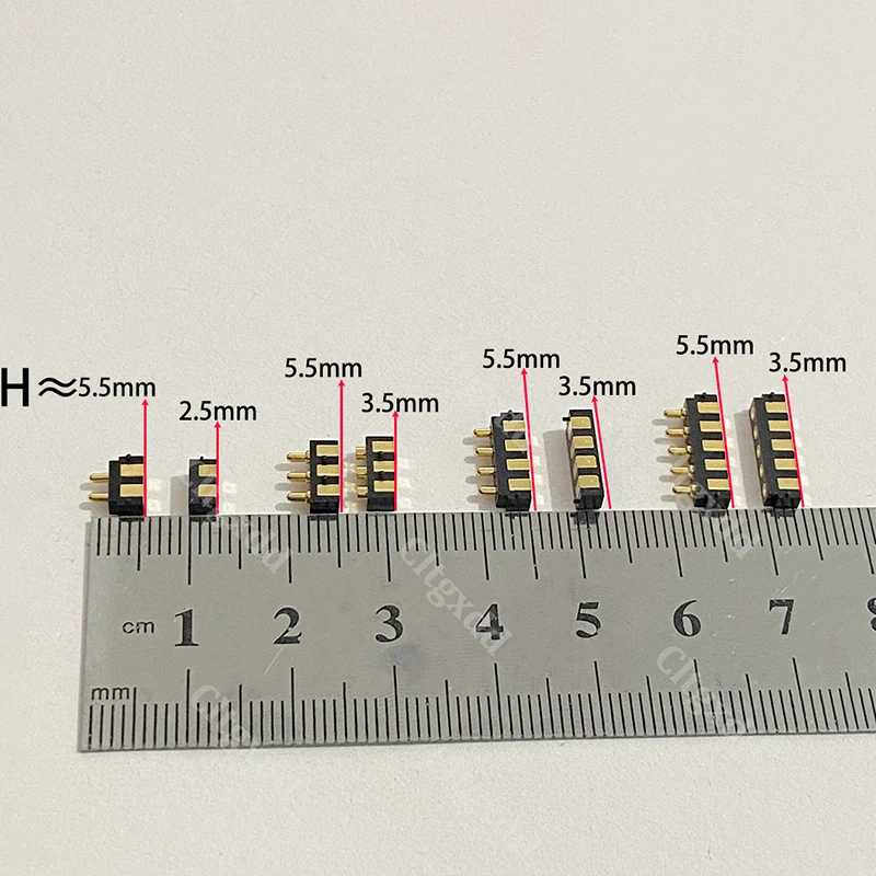 Männlicher & Weiblicher Seitlich Montierter Pogo-Pin-Steckverbinder 2P 3P 4P 5P SMD Federkontakt-Ladebuchse für Smartwatches/Elektronische Geräte – Detail 3