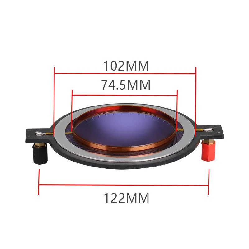 Flat high-end blue film 75-core high-pitched voice coil imported speaker 74.5 mm speaker high-power composite film