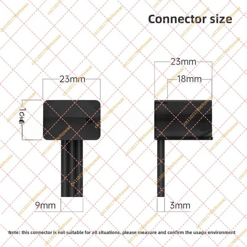 Ultra-Thin Right Angle C13 to C14 Power Cord, 3-Pin PC Monitor Extension Cable