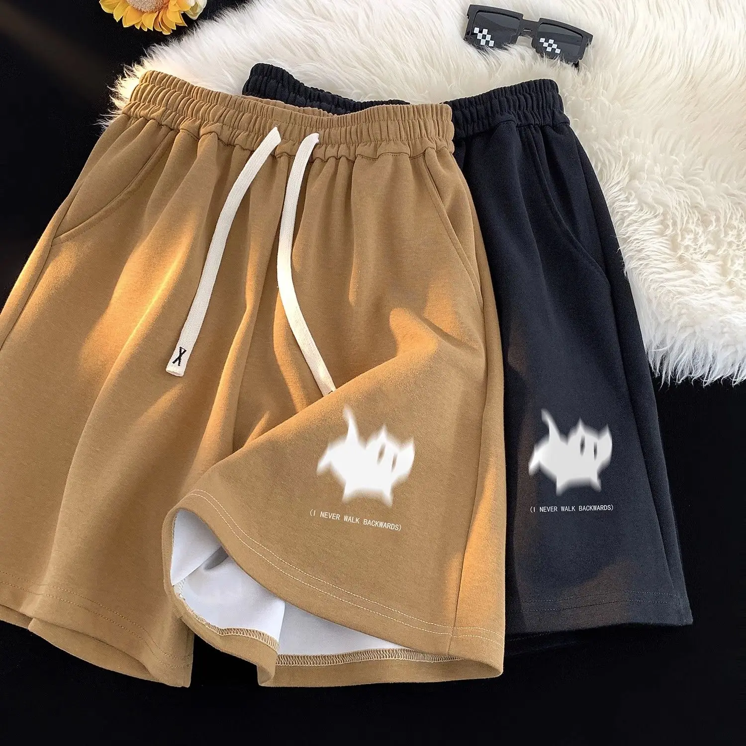 

Summer casual sports shorts for men 2024 new style lazy style loose Japanese style versatile five-point pants y2k sweatpants