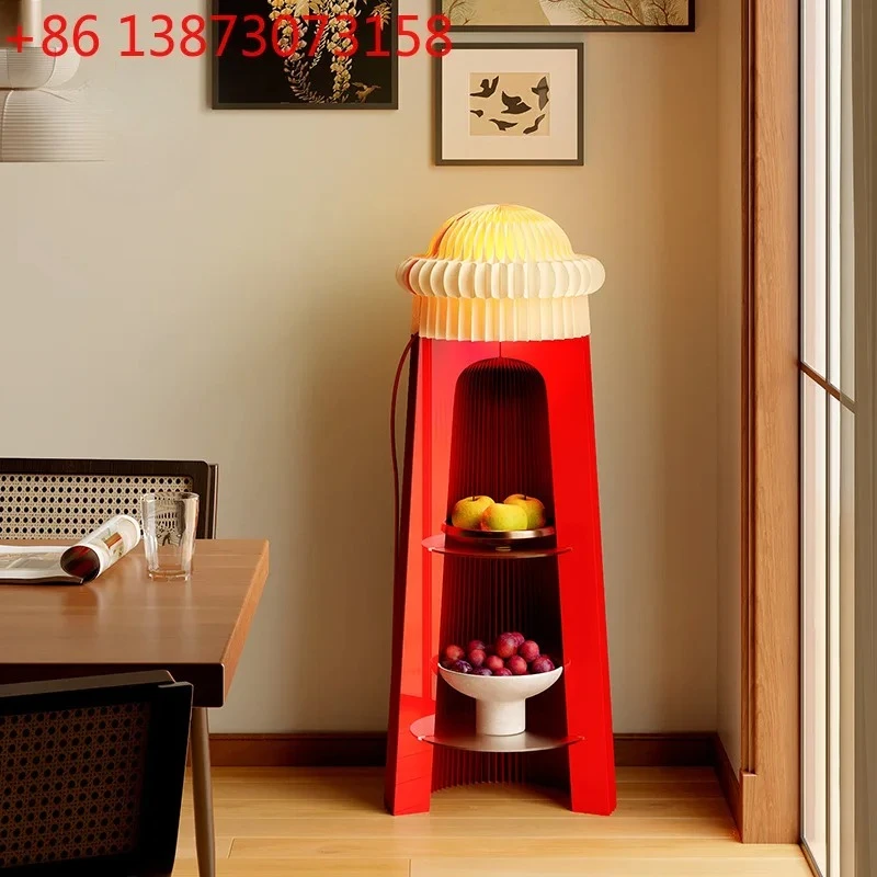 18-Paper Lighthouse Shelf Display Shelf Home Office Double-layer Storage Shelf Activity Exhibition Commercial