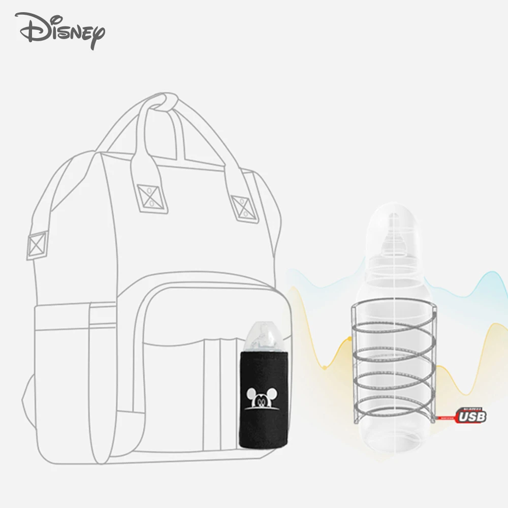 Disney Mickey Minnie USB Diaper Bag Large Capacity Mummy Maternity Nappy Stroller Bag Travel Changing Backpack For Baby Care