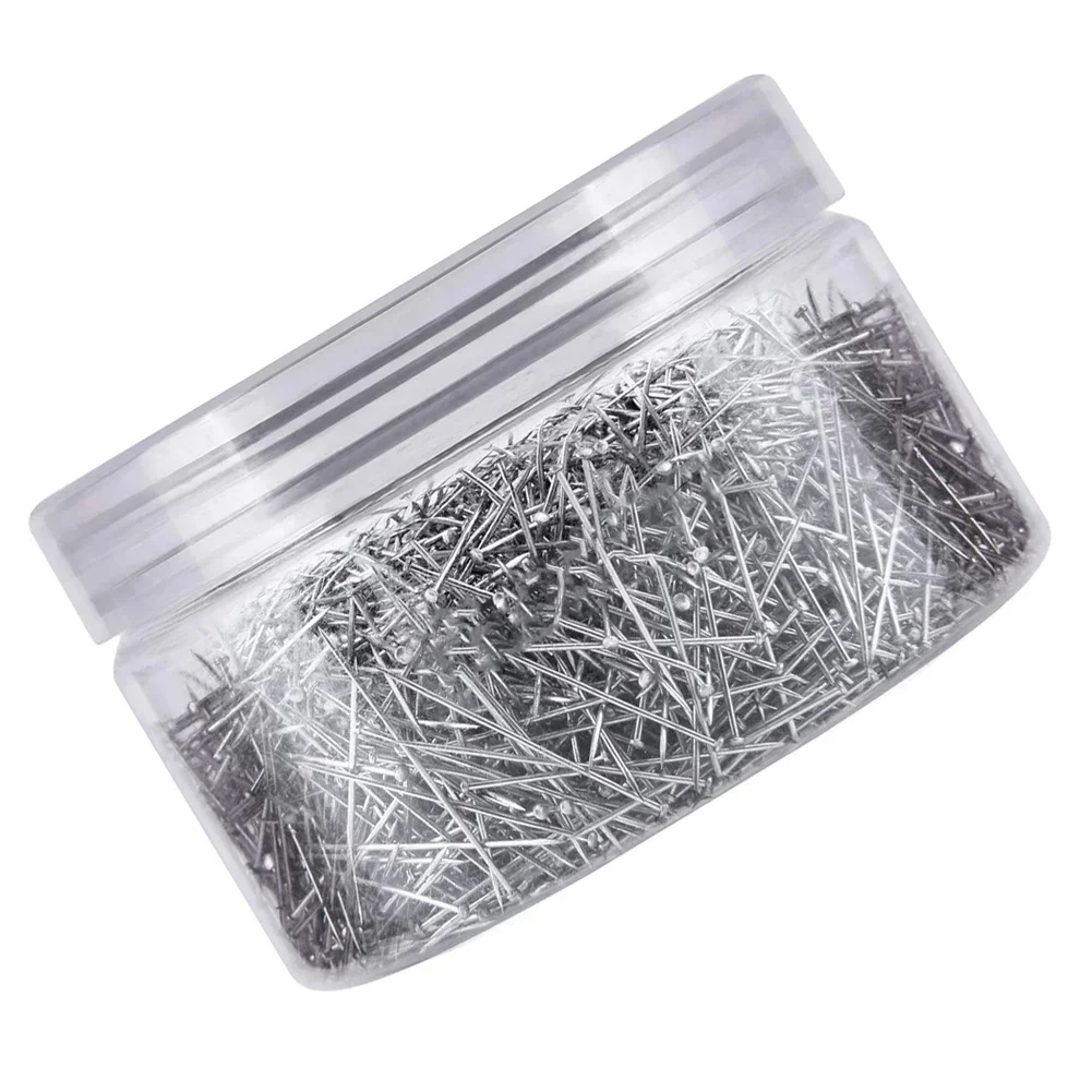 Time And Effort Fine Satin Pin Dressmaker Pins Silver Stainless Steel 600PCS Dressmaker Pins Wear And Reliable