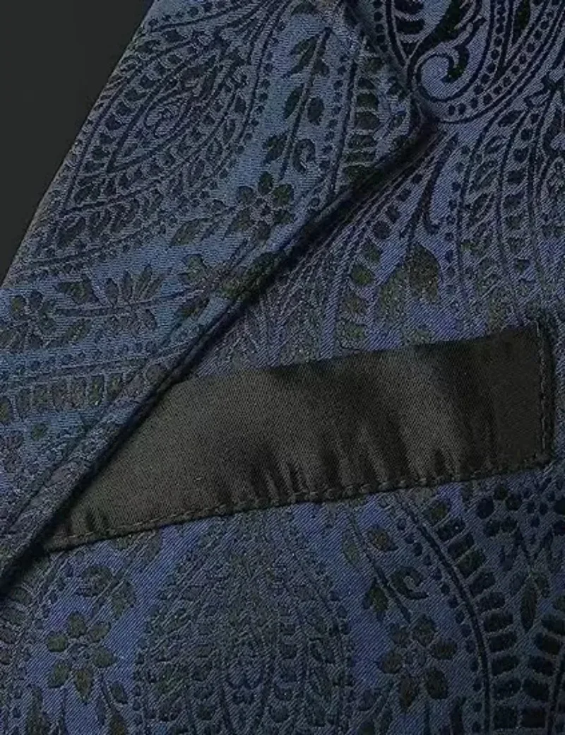 Herren Vintage Viktorianische Blumen-Jacquard-Weste, V-Ausschnitt, einreihig, ärmellos, Gothic Hochzeits-Party Cosplay Kostüm – Detail 27
