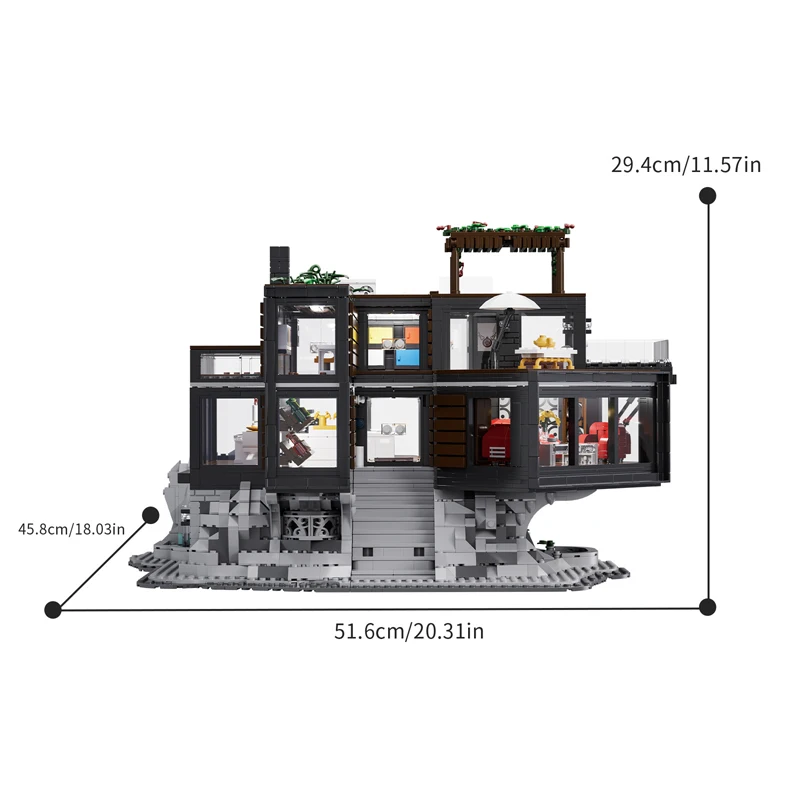 3388 stücke MOC Idee Vampir Haus Bau Bausteine Montage Stadt Street View Modell DIY Spielzeug für Kinder Geschenk Set