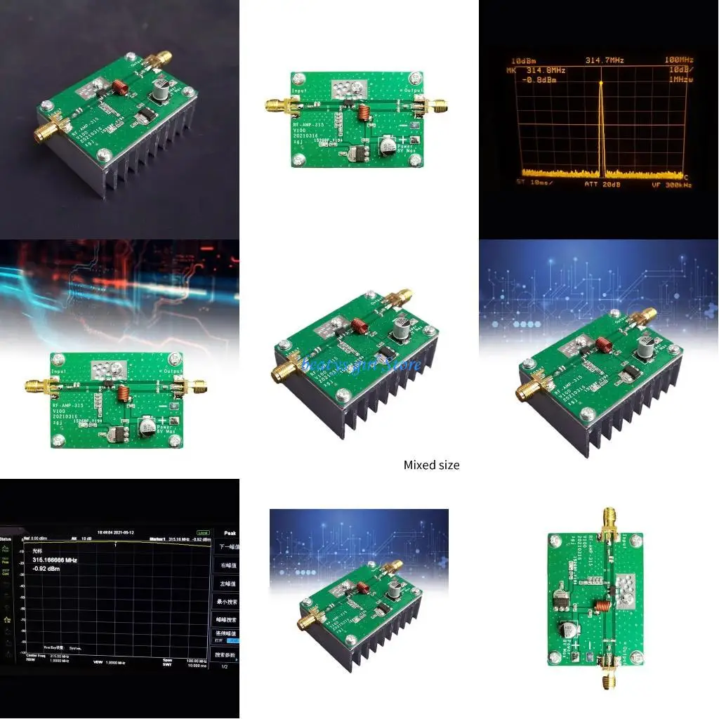 

C7AB 300-330MHz RF Widebands Amplifiers 39dB HighsGain Low Noise Amplifiers RFPower Amplifiers FM Transmitters