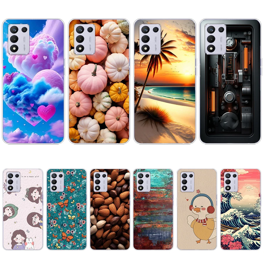 S2 colorful song Soft Silicone Tpu Cover phone Case for Realme Q3s/Q5 Pro image 3