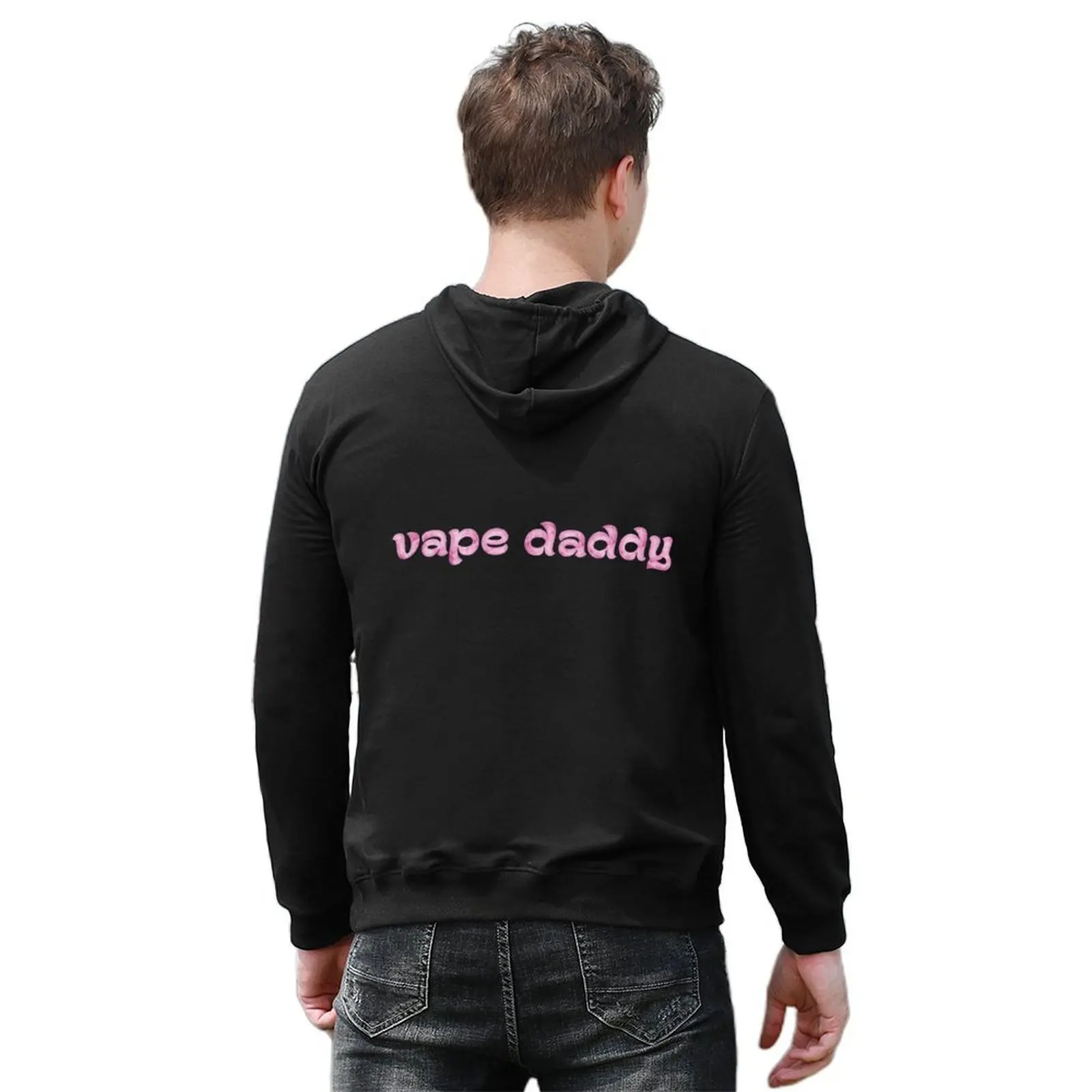 Vape Daddy هوديي ملابس رجالية ملابس شتوية موضة ملابس رجالية بقلنسوة كبيرة الحجم