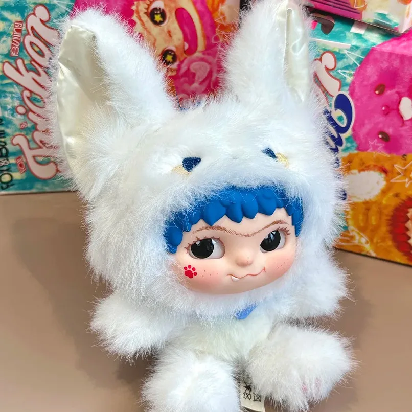 ワククウキツネバニーブラインドボックスとハングカードぬいぐるみペンダントワククウアクション人形アニメフィギュア女の子の誕生日おもちゃギフト