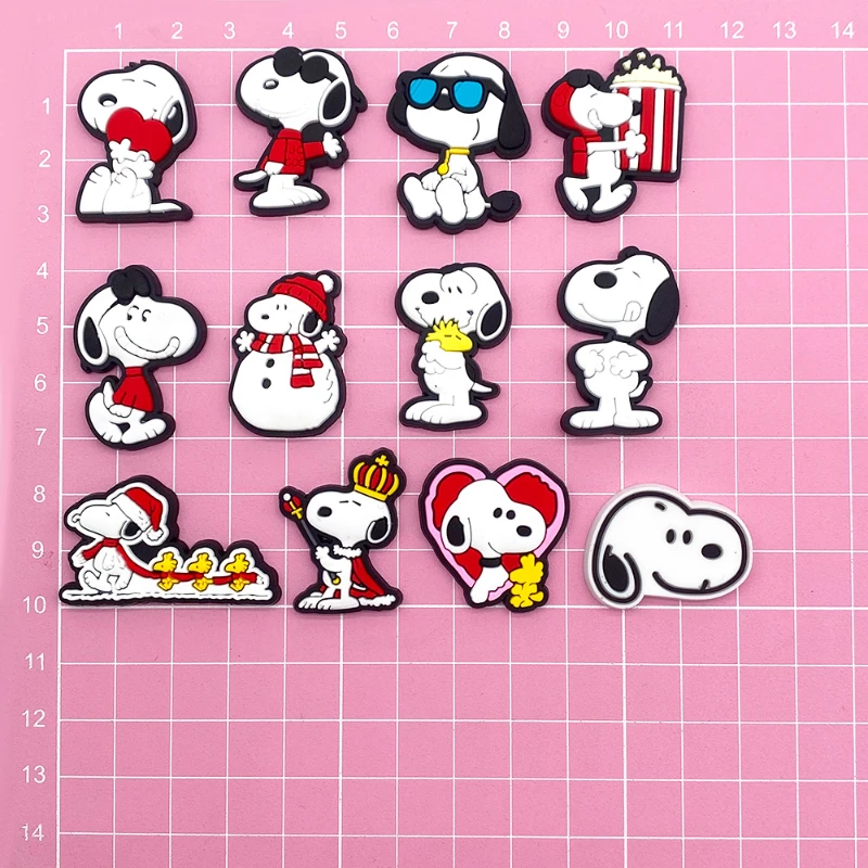 Miniso Snoopy Series Cartoon Anime Shoe Charms Pvc Shoe Accessories, Assorted Character Decoration, Gift Set For Sandals image 4