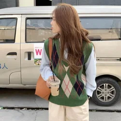 Knit Vests for Women V-Neck Pullover Fashion Waistcoat Clothing Sales The Trip New In Outerwears Y2k Elegant 2025 Lady Sweaters