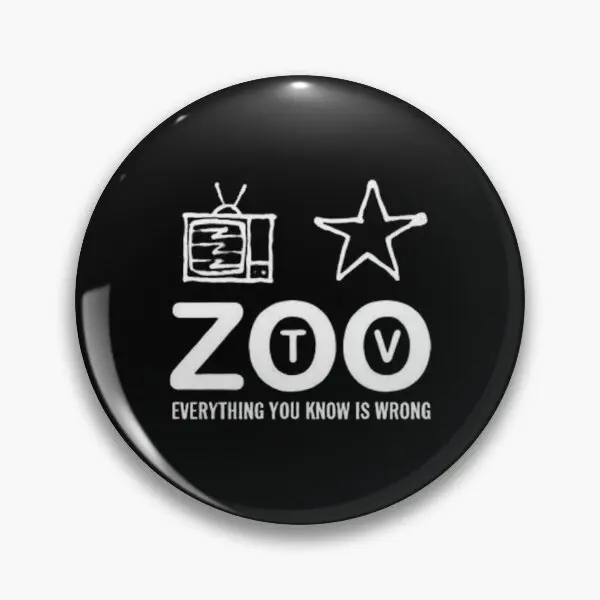 U2 Zoo Tv By Abel 2017  Soft Button Pin Decor Fashion Cute Clothes Women Metal Lover Hat Brooch Creative Badge Gift Cartoon