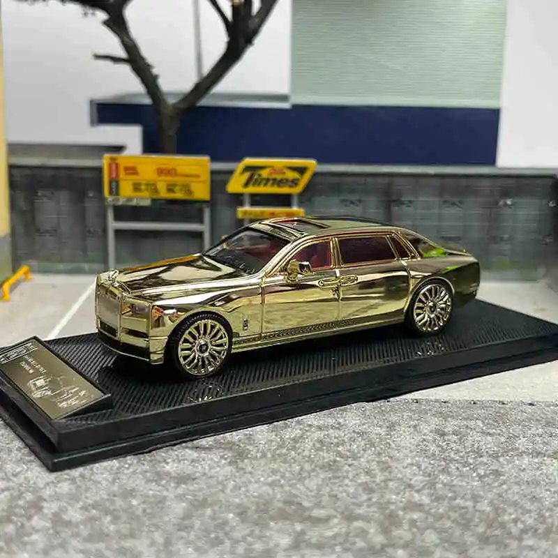 

SCA 1/64 Rolls Royce Phantom VIII, гоночный автомобиль из сплава, литье под давлением и игрушечный транспорт, модель автомобиля, миниатюрная масштабная модель автомобиля для детей