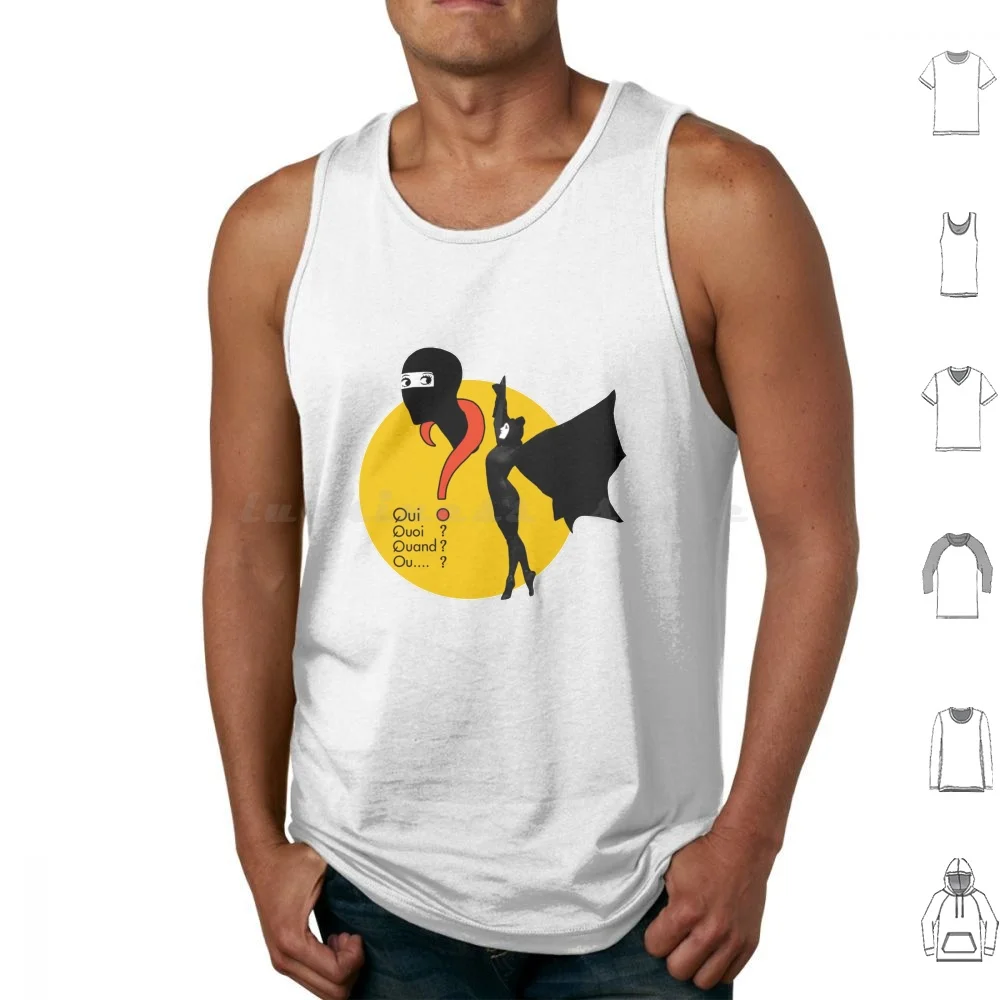 Les Vampires-Qui ? Quoi ? Quand ? Ou... ? Tank Tops Print Cotton Collage Composition Digitalart Digitalcollage Retro Old