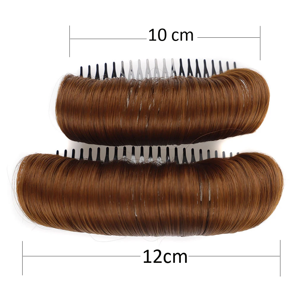 Synthetic Invisible Hair Pads Heat Resistant Insert Up Comb Fluffy Hair Pad Natural Hair Extension Hairpiece For Women