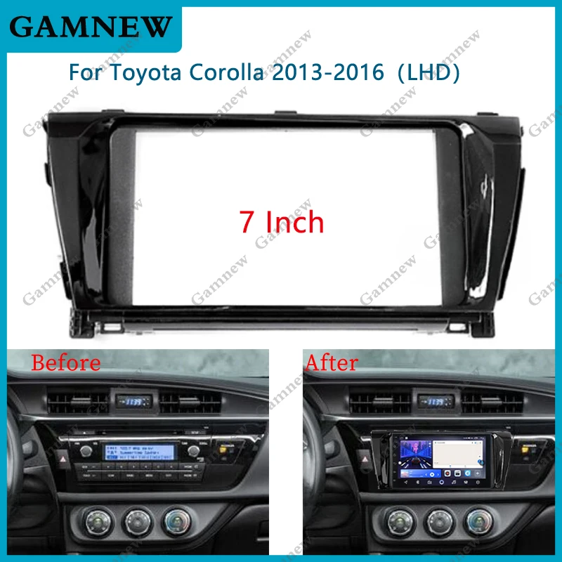

7 Inch Car Frame Fascia Adapter Android Radio Dash Fitting Panel Kit For TOYOTA Corolla 2013-2016