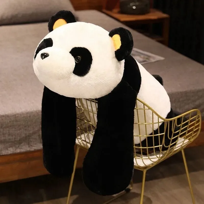 Poupée Panda géant, pince de jambe de couchage, oreiller ours couché, poupée en tissu de couchage pour fille, jouet en peluche