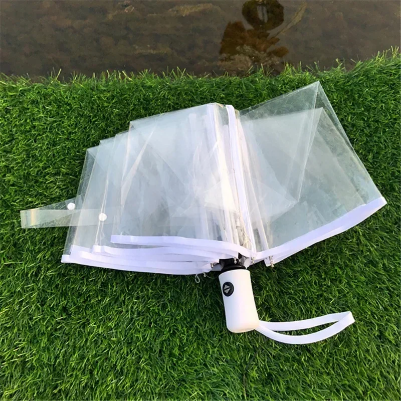 Transparent umbrella woman  Automatic Windproof umbrella Auto Folding Black for Men Women Outdoor Travel supplies 우산