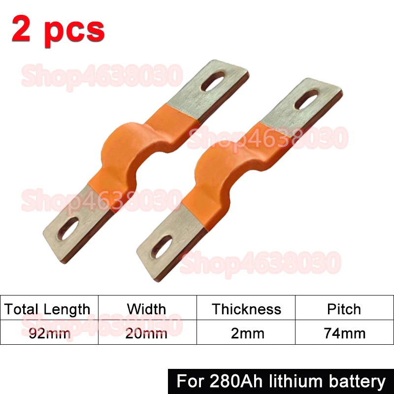 230 Ah 280 Ah 300 Ah 12 V Sammelschiene Lifepo4-Batterie, flexibler Kupferanschluss, 56 mm, 74 mm, für Lifepo4-Batterie, Verwendung 1/2/3/4/8 Stück