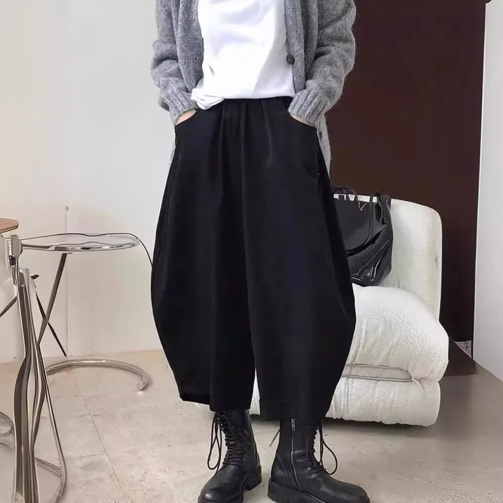 

Japanese retro radish pants women's wide-leg harem pants in early autumn 2024 new plus size loose wild pants bloomers.