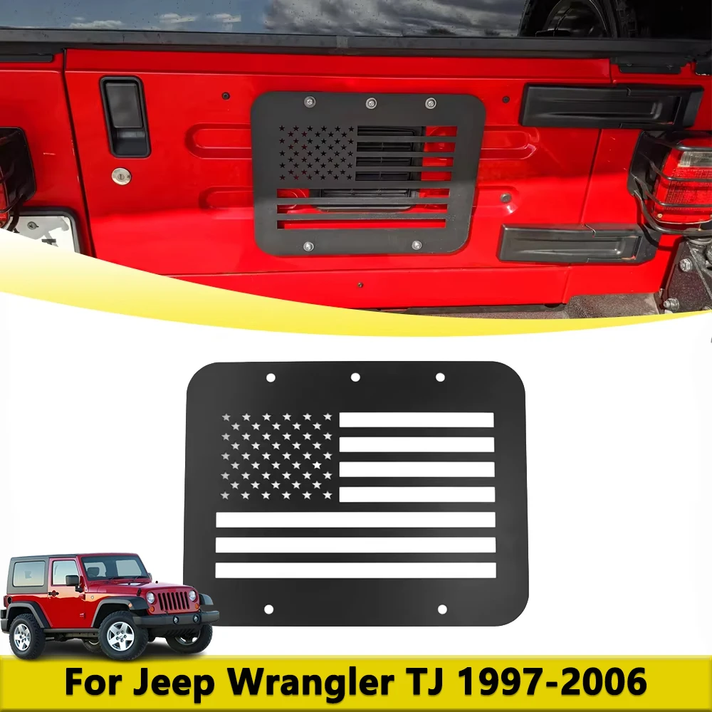 

Запасная шина TJ, заполняющая пластина, штамп для Jeep Wrangler TJ 1997-2006, внешние аксессуары, хромированный, черный