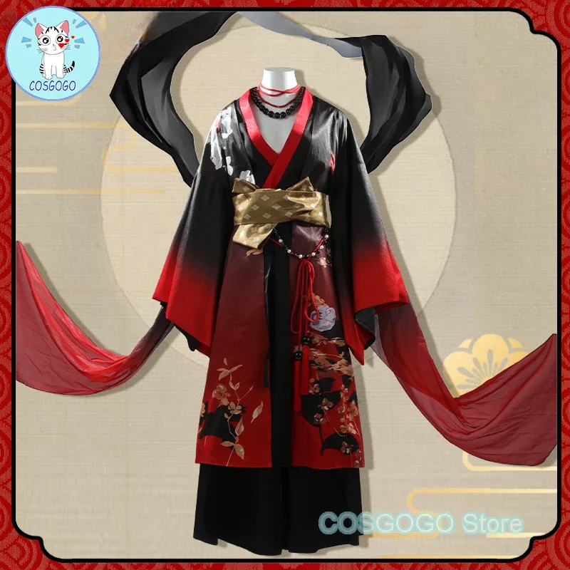 COSGOGO [Customized] Vtuber Nijisanji Vox Akuma Cosplay Costume Luxiem Cosplay Suit Clothing Japanese Kimono Halloween Uniform