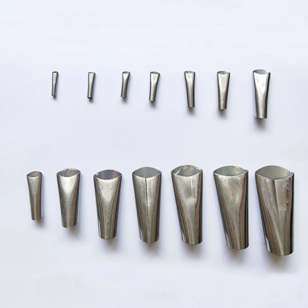 

13pcs Glass Glue Gun Nozzle Stainless Steel Caulk Accessories Reusable Rust Resistant Non Sticky Professional Sealing Tool