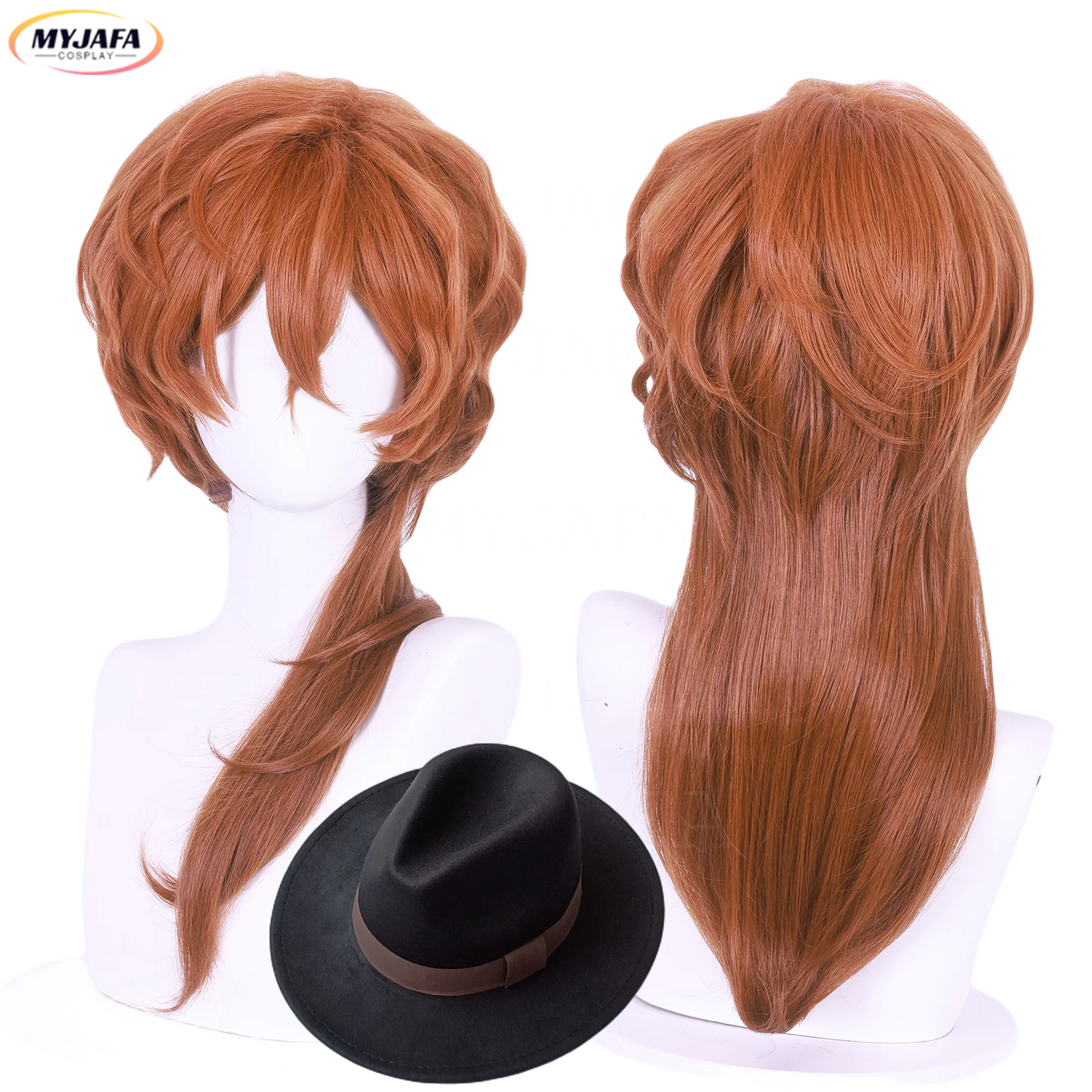 Davvero di alta qualità Anime Chuya nakhara Chuuya parrucca Cosplay parrucche sintetiche resistenti al calore + cappuccio per parrucca