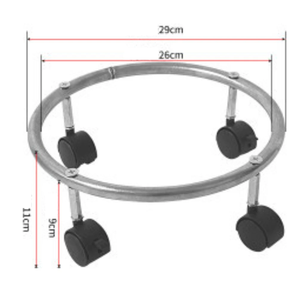 1 PCS Stainless Steel  Mobile Tray With Flexible Casters  Propane Tank Dolly With Brakes Safe  Stable Easy To Move Handling