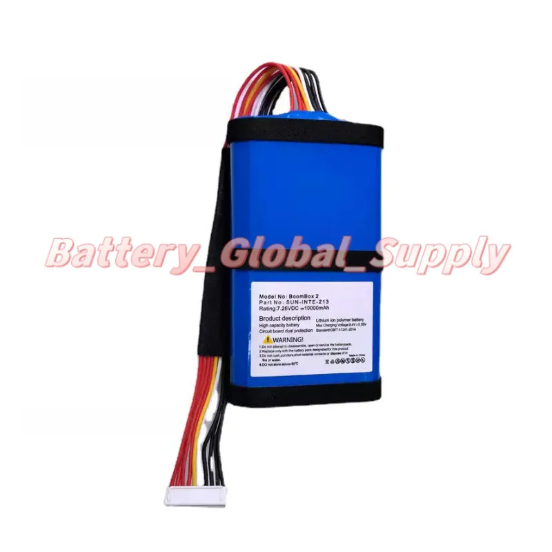 

For SUN-INTE-213 Boombox2 Bluetooth Speaker Battery 7.26V 10400mAh 1 PCS New