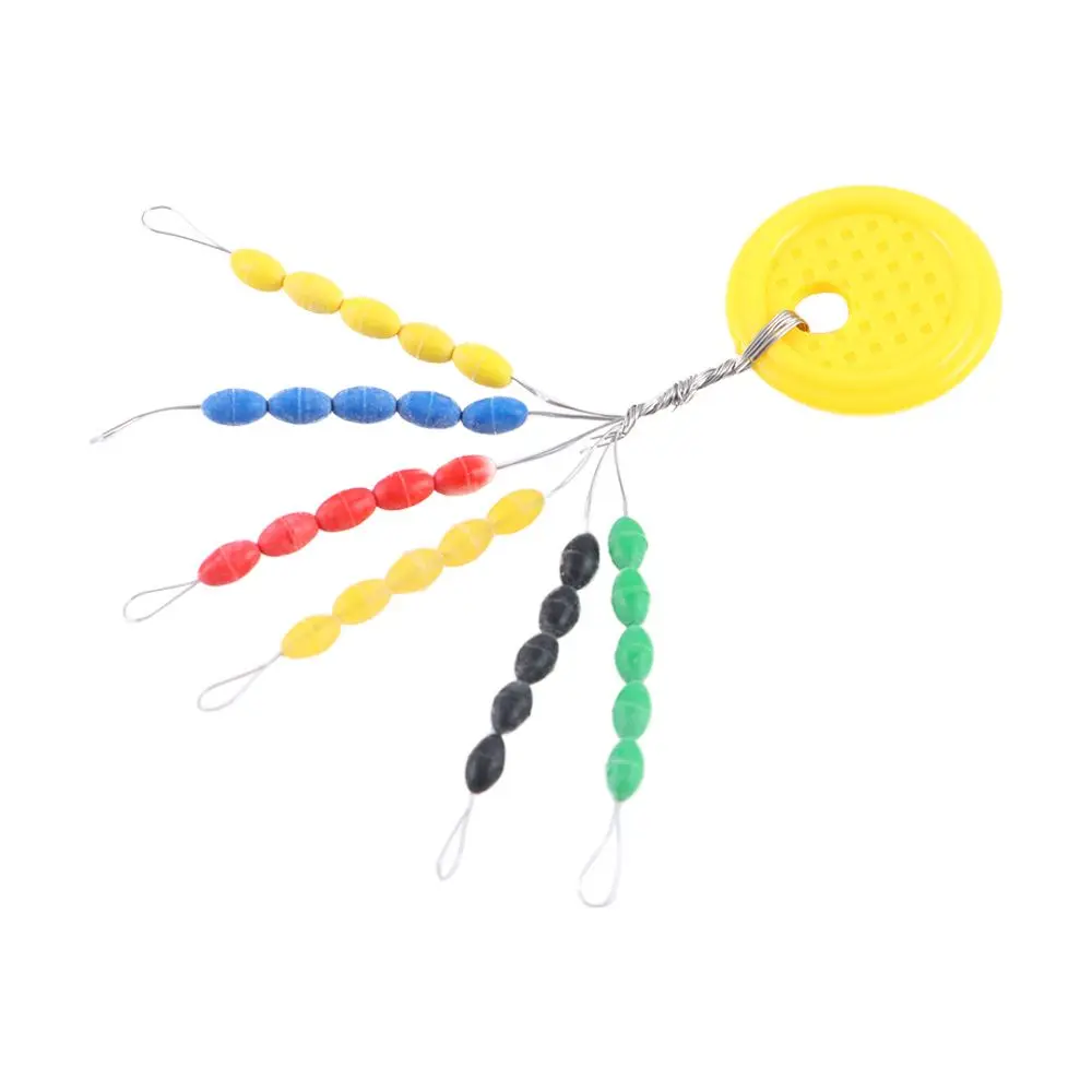 150Pcs Connector Multicolor Float Stopper Rubber Float Oval Fish Buoy Fishing Line Plug Float Fishing Bobber Space Beans