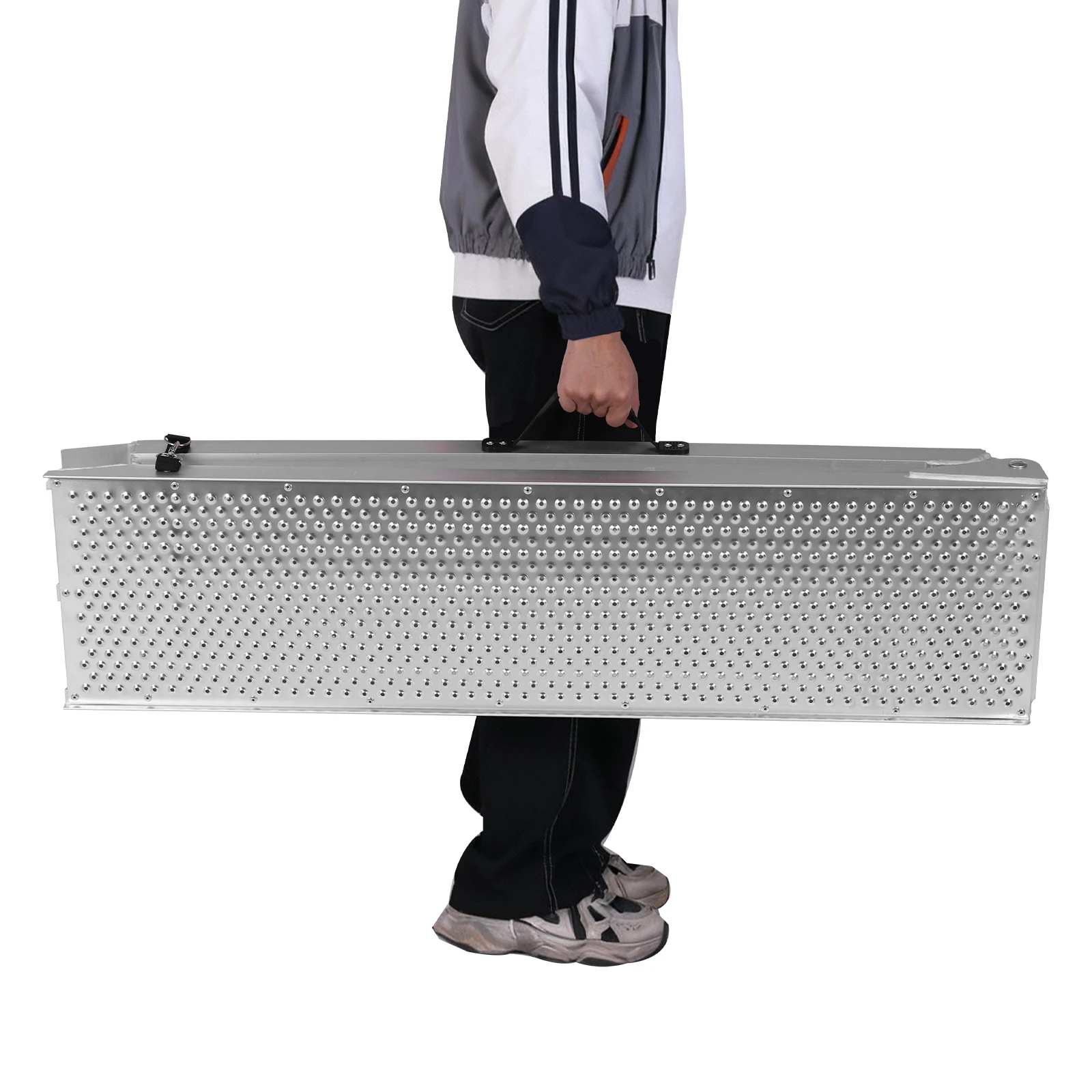 2 قطعة منحدر دراجة نارية من الألومنيوم قابل للطي مع مقبض ATV منحدر لشاحنات بيك اب الدراجات النارية والدراجات النارية #1