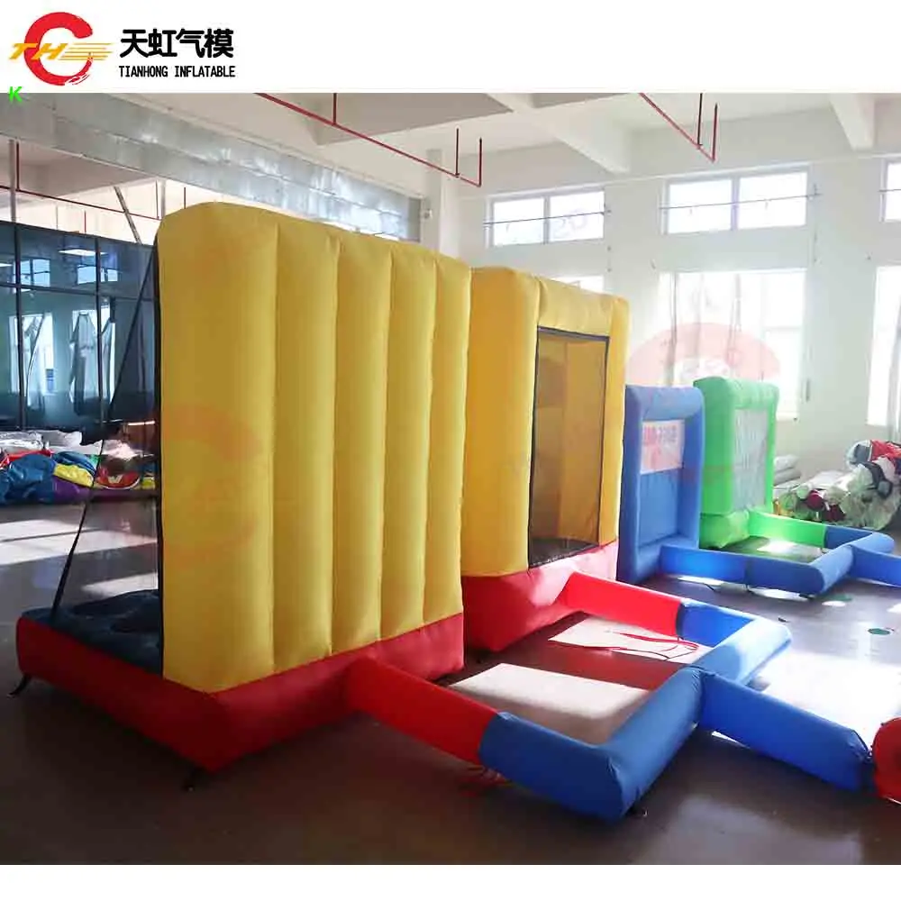 Nouveau jeu de carnaval gonflable de conception jouets 4 en 1 jeux de fête de lancer de balle d'anneau durables commerciaux