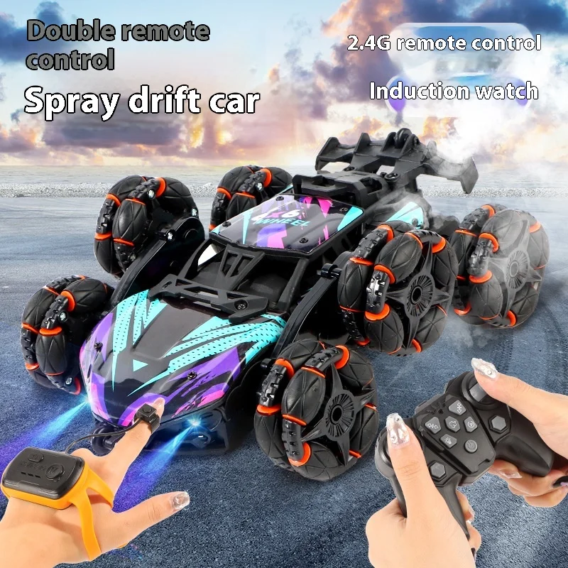 

Children's Gesture Sensor Alloy Deformation Remote Control Car 4wd Cross-country Stunt Six Wheel Swing Arm Racing Car Toy Boys